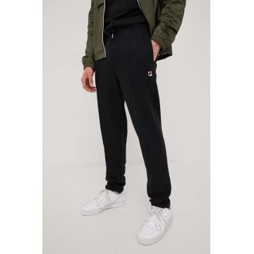 Fila pantaloni de trening barbati, culoarea negru, neted