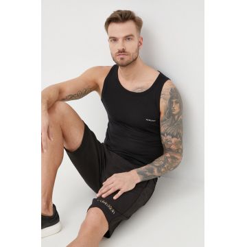 Versace tricou bărbați, culoarea negru