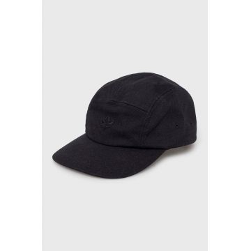 adidas Originals șapcă de baseball din bumbac culoarea negru, neted