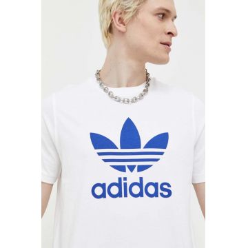 adidas Originals tricou din bumbac culoarea alb, cu imprimeu IA4813-WHITE/SELU