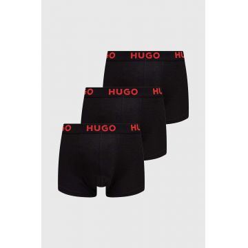 HUGO boxeri 3-pack bărbați, culoarea negru 50496723