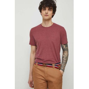 Medicine tricou barbati, culoarea bordo, melanj