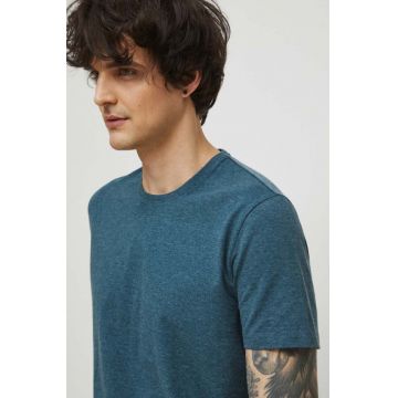 Medicine tricou barbati, culoarea turcoaz, melanj