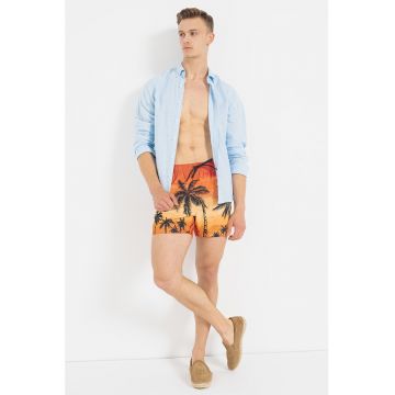 Pantaloni scurti de baie cu imprimeu tropical Rin