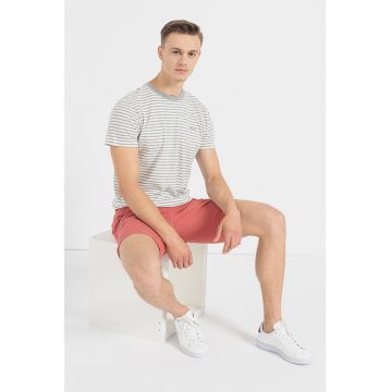 Tricou din bumbac cu model in dungi
