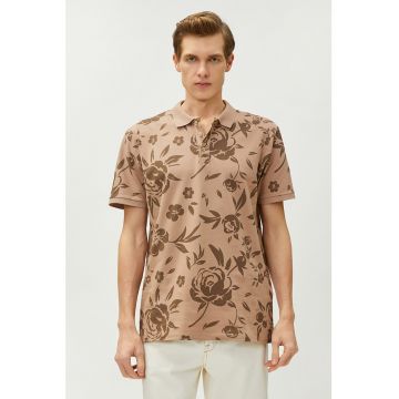 Tricou polo cu model floral