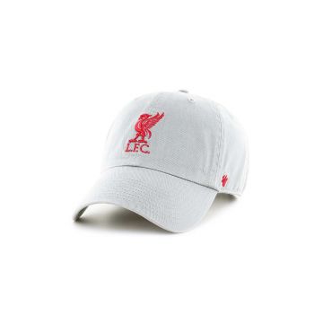 47brand șapcă de baseball din bumbac EPL Liverpool FC culoarea alb, cu imprimeu