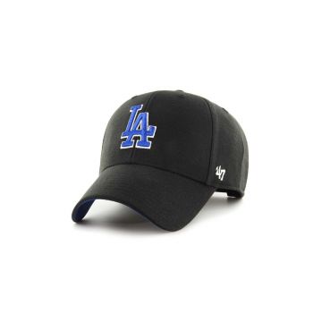 47brand șapcă din amestec de lână MLB Los Angeles Dodgers culoarea negru, cu imprimeu