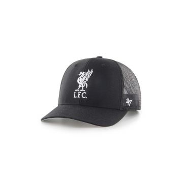 47brand sapca EPL Liverpool FC culoarea negru, cu imprimeu