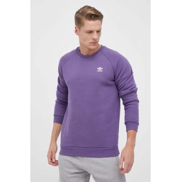 adidas Originals bluza barbati, culoarea violet, cu imprimeu