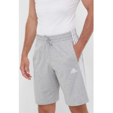 adidas pantaloni scurti barbati, culoarea gri, melanj