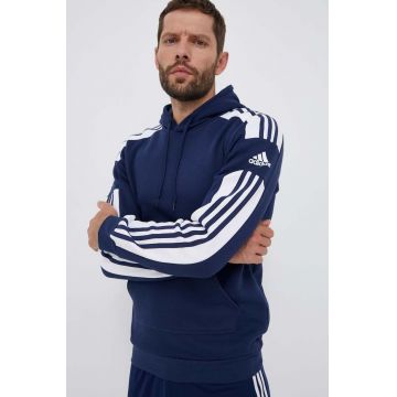 adidas Performance bluză trening Squadra 21 culoarea bleumarin, cu glugă, cu imprimeu GT6636