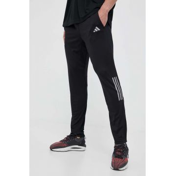 adidas Performance pantaloni de alergare Own the Run culoarea negru, cu imprimeu HN0806