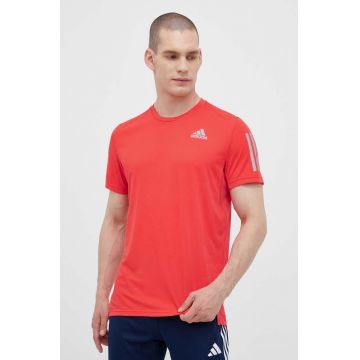 adidas Performance tricou de alergare Own the Run culoarea portocaliu, cu imprimeu