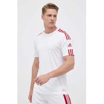 adidas Performance tricou de antrenament Squadra 21 culoarea alb, cu imprimeu