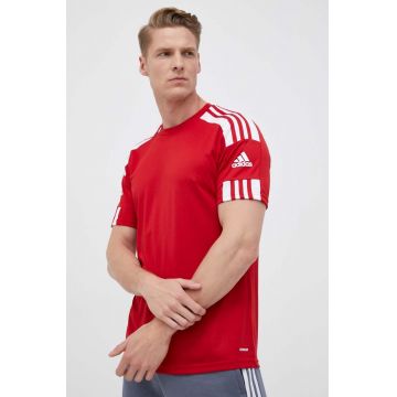 adidas Performance tricou de antrenament Squadra 21 culoarea rosu, cu imprimeu