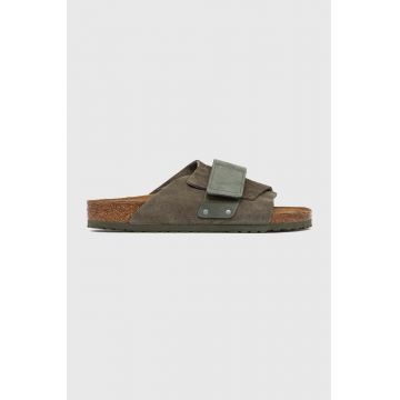 Birkenstock papuci din piele BIRKENSTOCK X PAPILLIO Arizona culoarea verde, 1023831