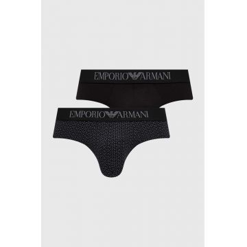 Emporio Armani Underwear slip 2-pack barbati, culoarea negru