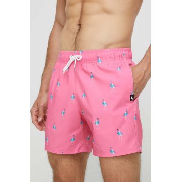 Hollister Co. pantaloni scurti de baie culoarea roz