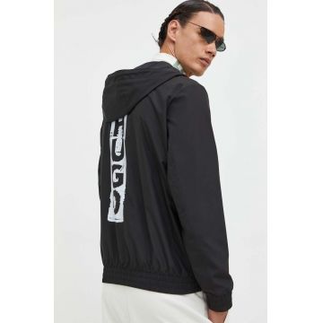 HUGO geaca barbati, culoarea negru, de tranzitie