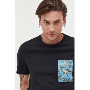 Medicine tricou barbati, culoarea negru, cu imprimeu
