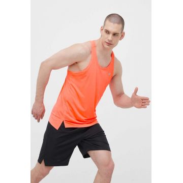 New Balance tricou de alergare Accelerate Singlet culoarea portocaliu