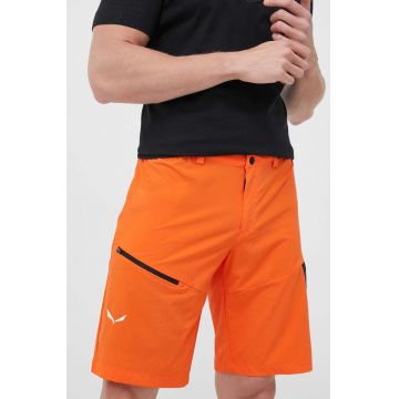 Salewa pantaloni scurți outdoor Pedroc Cargo 2 DST culoarea portocaliu
