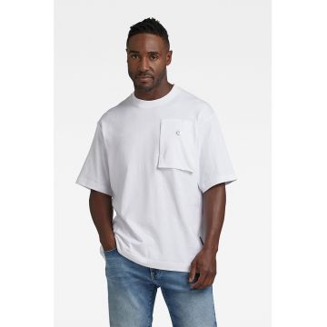 Tricou de bumbac organic cu buzunar pe piept