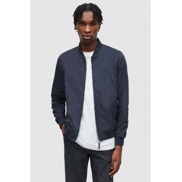 AllSaints geaca bomber barbati, culoarea negru, de tranzitie