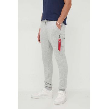 Alpha Industries pantaloni de trening NASA Cargo Sweat Jogger culoarea gri 118369.17-grey