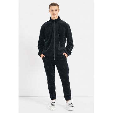 Bluza sport catifelata cu logo Dornbill