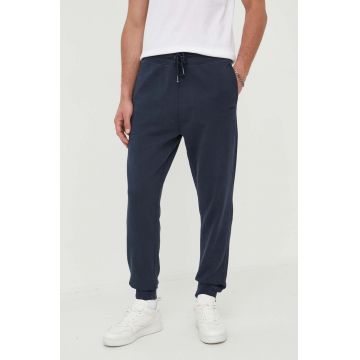 BOSS pantaloni de trening din bumbac BOSS CASUAL culoarea gri, neted