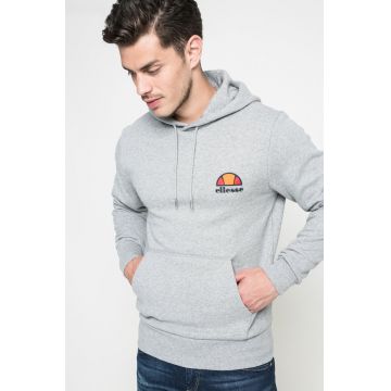 Ellesse bluză barbati, culoarea gri, cu glugă, cu imprimeu shs02216-athlGREY