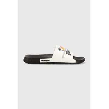 Havaianas papuci SLIDE PRINT barbati, culoarea negru, 4147329.0133