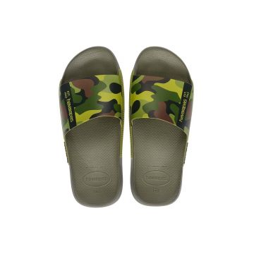 Havaianas papuci Slide Print barbati, culoarea verde