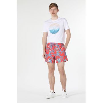 Pantaloni scurti cu imprimeu si buzunare