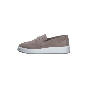 Pantofi loafer de piele intoarsa