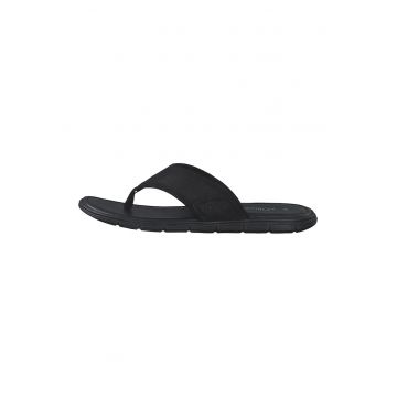 Papuci flip-flop de piele cu aspect perforat