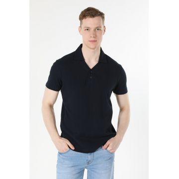 Tricou polo cu model striat