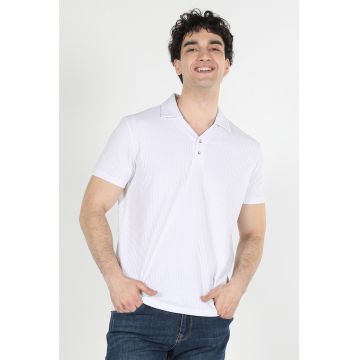 Tricou polo cu model striat