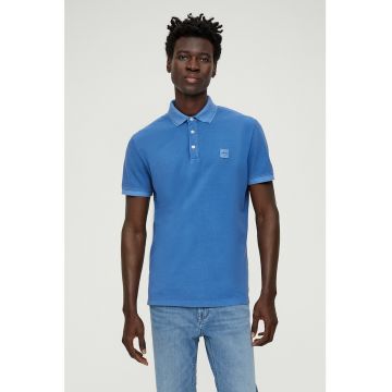 Tricou polo din bumbac cu detaliu logo