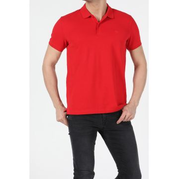 Tricou polo de bumbac cu maneci scurte