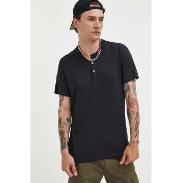 Abercrombie & Fitch tricou barbati, culoarea negru, neted