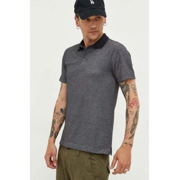 Abercrombie & Fitch tricou polo barbati, culoarea negru, neted
