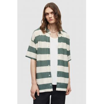 AllSaints camasa din bumbac culoarea alb