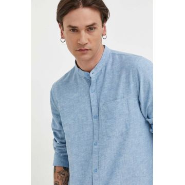 Hollister Co. camasa de in cu guler stand-up, regular