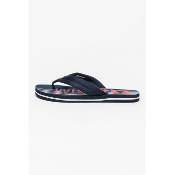 Papuci flip-flop cu imprimeu logo supradimensionat