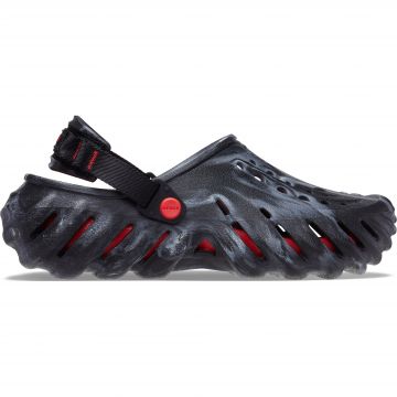 Saboti Crocs Classic Echo Marbled Clog Negru - Black/Flame