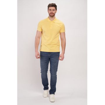Tricou polo de bumbac cu model pique