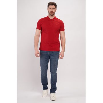 Tricou polo de bumbac cu model pique